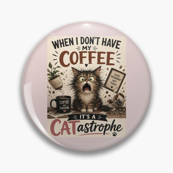 Aperçu de l'œuvre Quand je n'ai pas mon café, c'est la CATastronomie ! Chat drôle et amateur de café créée et vendue par NapoliApparel.