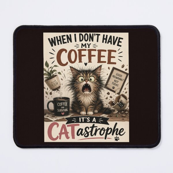 Item preview, When I Don’t Have My Coffee It’s a CATastrophe Funny Cat Coffee Lover designed and sold by NapoliApparel.