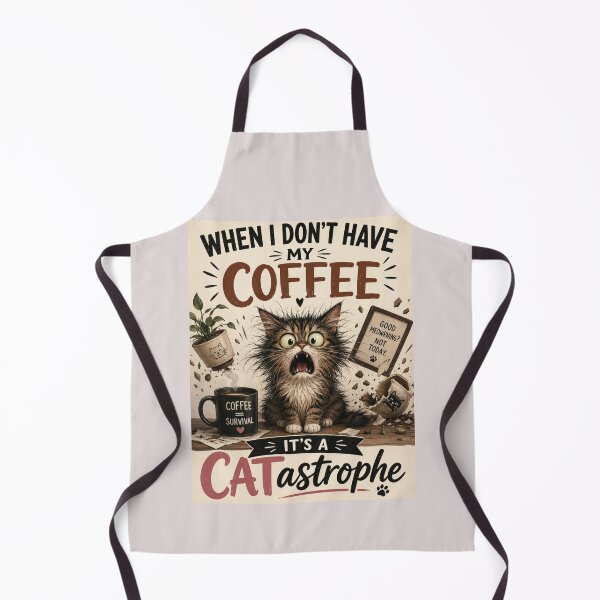 Item preview, When I Don’t Have My Coffee It’s a CATastrophe Funny Cat Coffee Lover designed and sold by NapoliApparel.