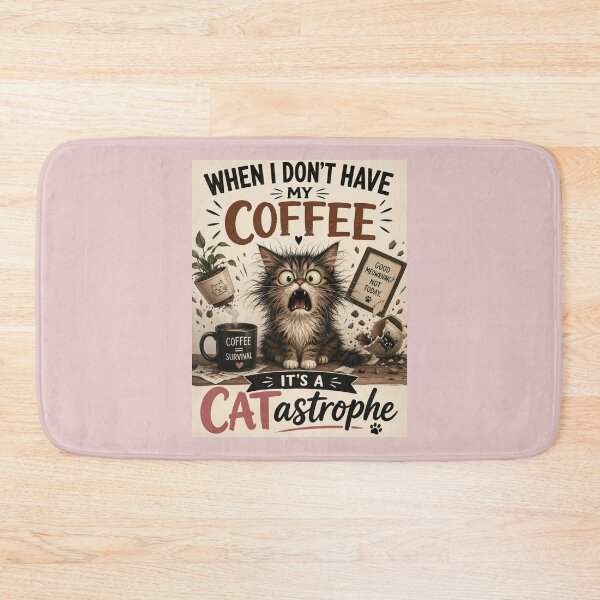 Item preview, When I Don’t Have My Coffee It’s a CATastrophe Funny Cat Coffee Lover designed and sold by NapoliApparel.