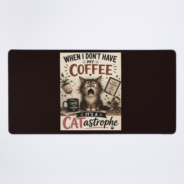 Item preview, When I Don’t Have My Coffee It’s a CATastrophe Funny Cat Coffee Lover designed and sold by NapoliApparel.