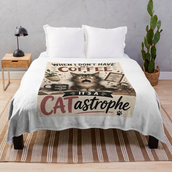 Item preview, When I Don’t Have My Coffee It’s a CATastrophe Funny Cat Coffee Lover designed and sold by NapoliApparel.