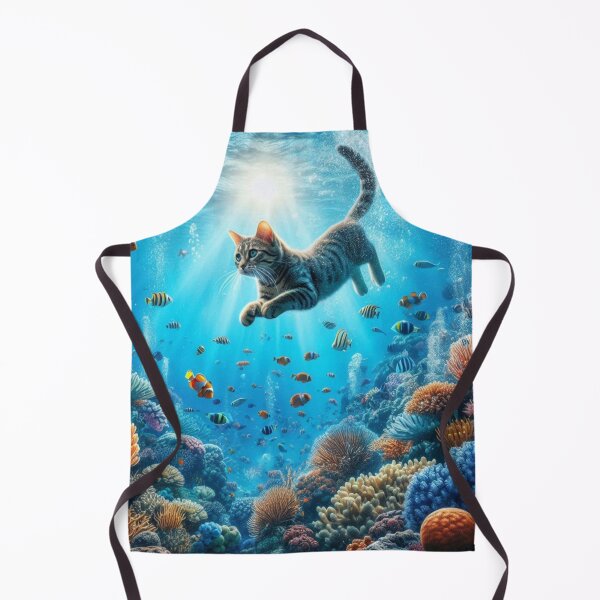 Item preview, Underwater Cat – Surreal Ocean Fantasy designed and sold by Dogandesighn.