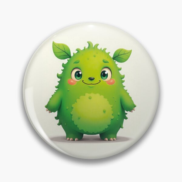 Item preview, Green Kawaii Space Monster with Leaves – Cute Nature Alien Design designed and sold by MerlinWear.
