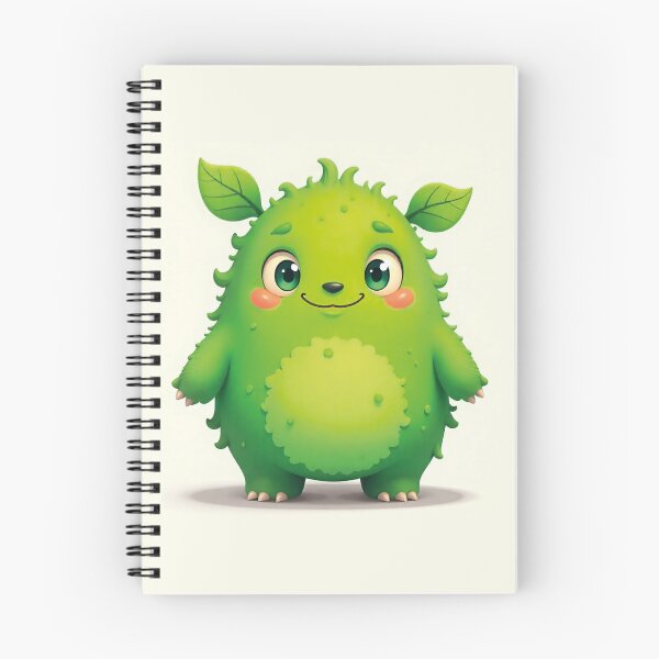 Item preview, Green Kawaii Space Monster with Leaves – Cute Nature Alien Design designed and sold by MerlinWear.