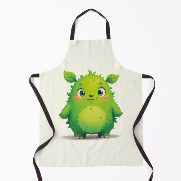 Item preview, Green Kawaii Space Monster with Leaves – Cute Nature Alien Design designed and sold by MerlinWear.