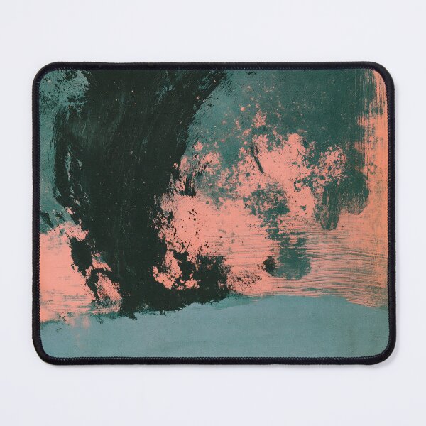 Item preview, Coral & Deep Teal Abstract No.11 | Textured Art designed and sold by SlowRegardArt.