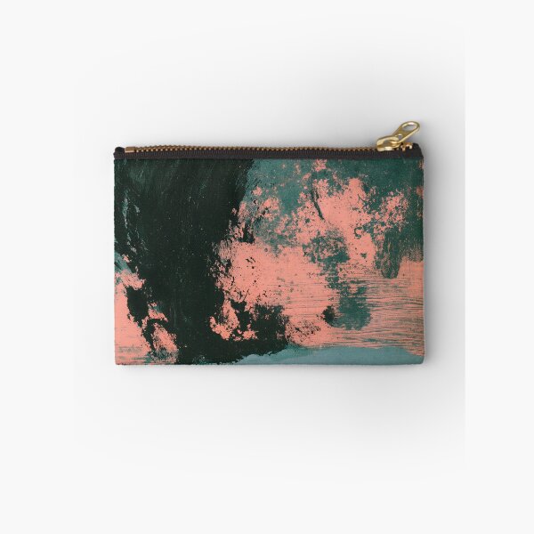 Item preview, Coral & Deep Teal Abstract No.11 | Textured Art designed and sold by SlowRegardArt.