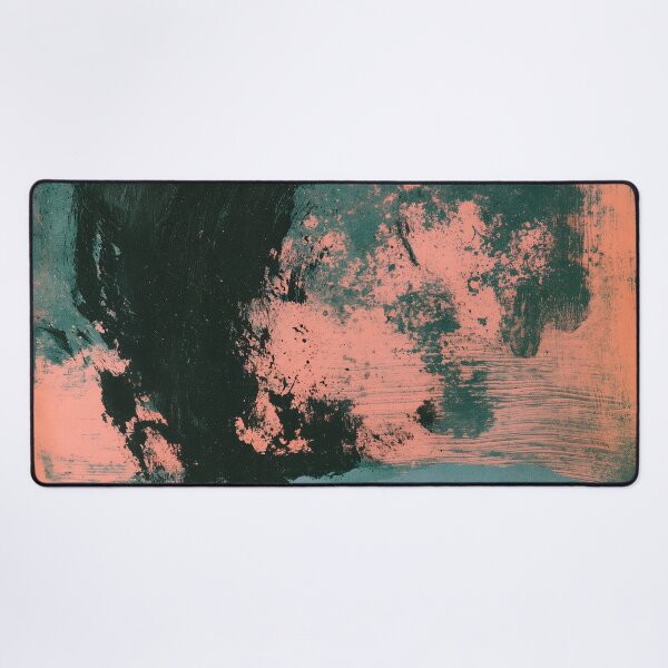 Item preview, Coral & Deep Teal Abstract No.11 | Textured Art designed and sold by SlowRegardArt.