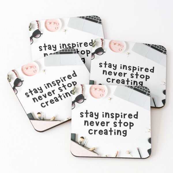 Item preview, Stay Inspired Never Stop Creating Motivational Design designed and sold by stickyhubprinting.