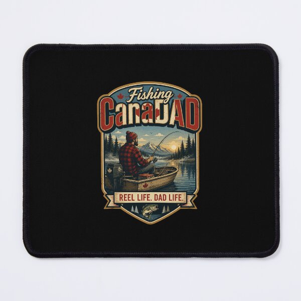 Item preview, Fishing CanaDAD Reel Life Dad Life Retro Badge designed and sold by CanaDAD.Store.