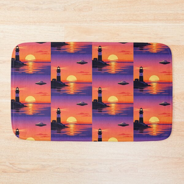 Item preview, Lighthouse Encounter – Sci-Fi Sunset Design designed and sold by Dogandesighn.
