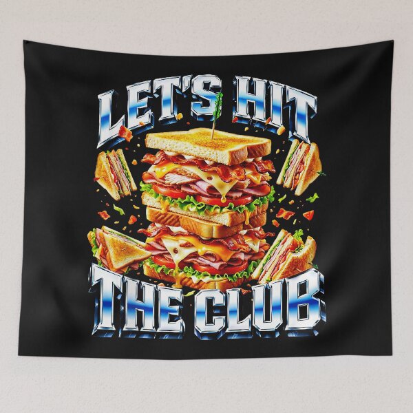 Item preview, Lets Hit The Club Sandwich Stack Retro Dad Joke Diner designed and sold by Masonixem.