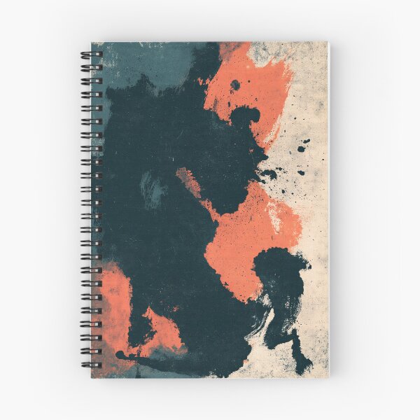 Item preview, Teal & Coral Divide No.12 | Textured Abstract designed and sold by SlowRegardArt.