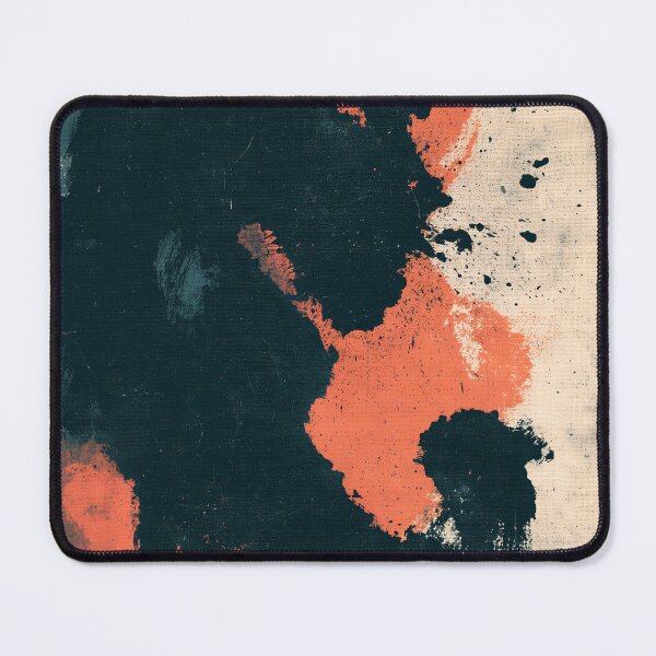 Item preview, Teal & Coral Divide No.12 | Textured Abstract designed and sold by SlowRegardArt.