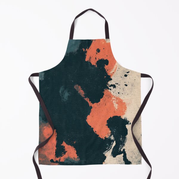 Item preview, Teal & Coral Divide No.12 | Textured Abstract designed and sold by SlowRegardArt.