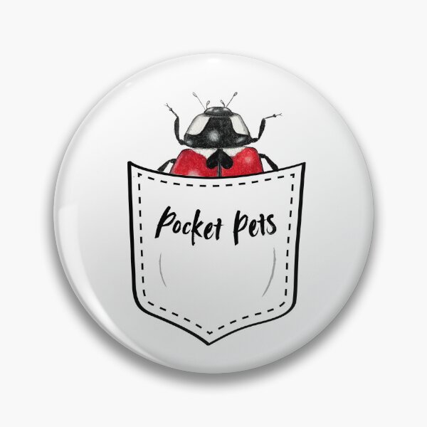 Item preview, Tiny Friend: Ladybug Peeking Out from a Faux Pocket designed and sold by OnaleeNicklinArt.