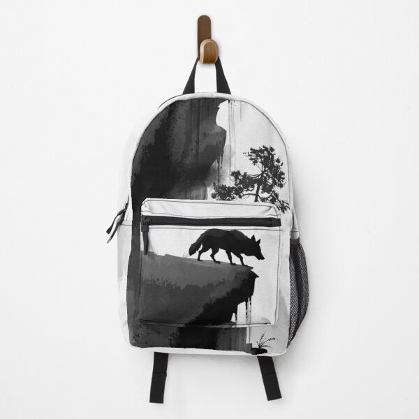 Item preview, Silent Hunt – Minimalist Dark Fantasy Wolf and Red Deer designed and sold by Ola-urb.
