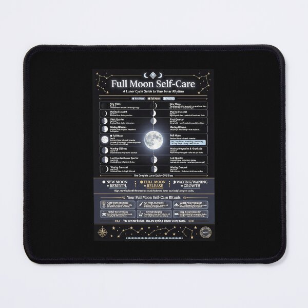 Item preview, Full Moon Self-Care: Lunar Cycle Guide Poster designed and sold by artlife4.