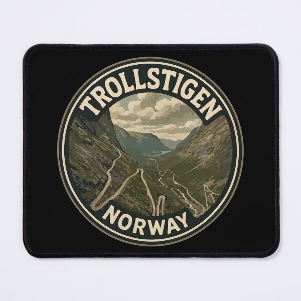 Item preview, Trollstigen Norway Landscape Vintage Travel designed and sold by TomFrontierArt.