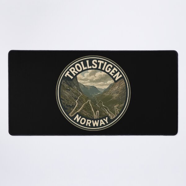 Item preview, Trollstigen Norway Landscape Vintage Travel designed and sold by TomFrontierArt.