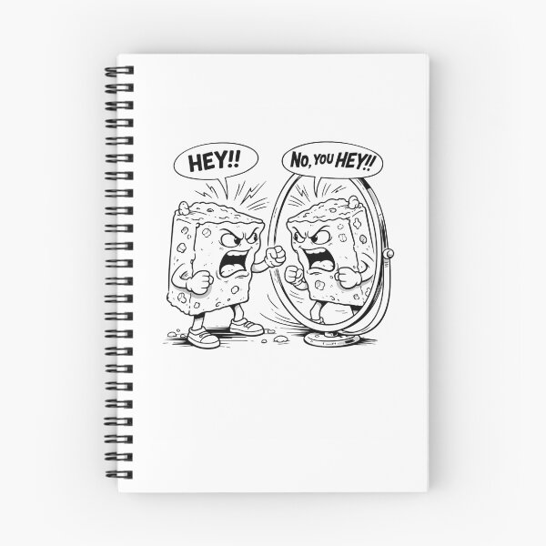 Item preview, Cracker Arguing With Mirror Funny Self Doubt Cartoon designed and sold by ComedyInkFactor.