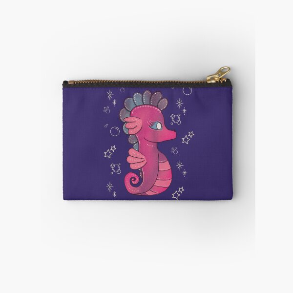 Item preview, Punky Seahorse — Hot Pink Whimsical Seahorse Folk Art Illustration designed and sold by Whimsy Moth .