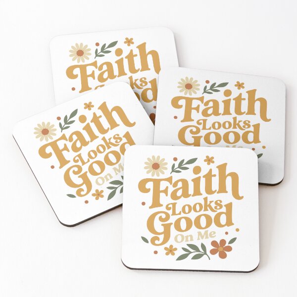Item preview, Faith Looks Good On Me Floral Retro Christian Quote Design designed and sold by camisagrafica.