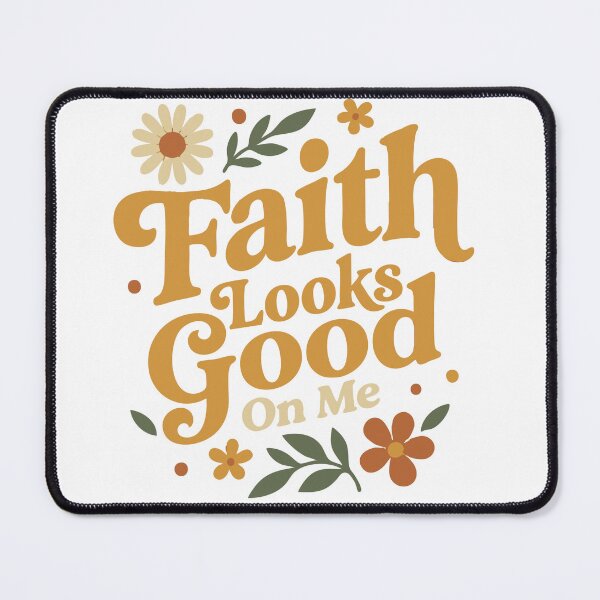 Item preview, Faith Looks Good On Me Floral Retro Christian Quote Design designed and sold by camisagrafica.