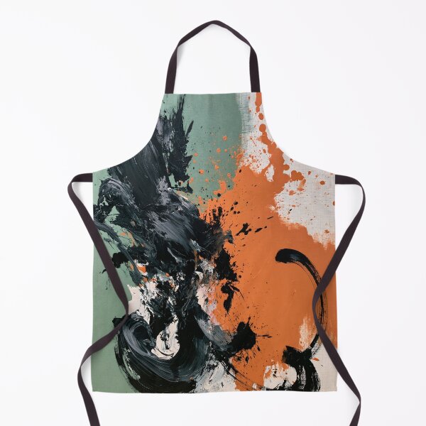 Item preview, Dynamic Black Swirl & Ember No.13 | Textured Abstract designed and sold by SlowRegardArt.