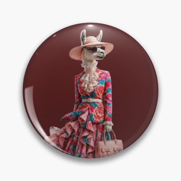 Item preview, Llama de moda con estampado floral designed and sold by MegaNovaArt.