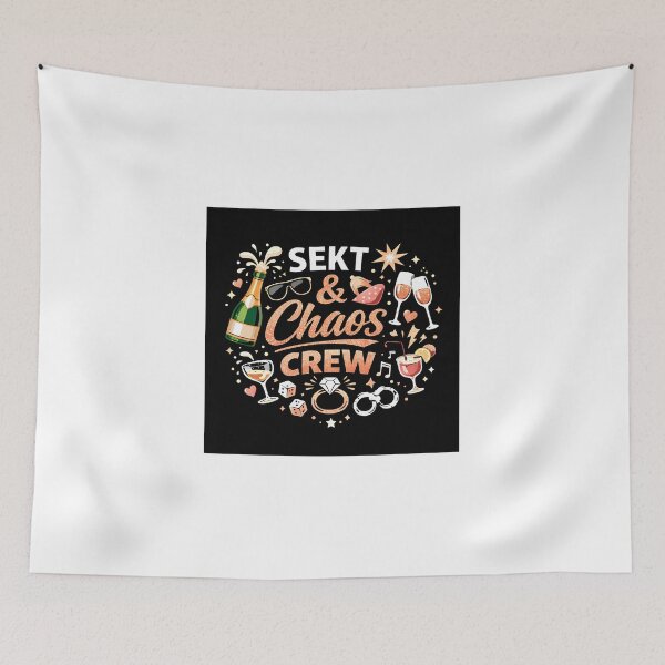 Item preview, Champagne and Chaos Crew - Bachelor Party Design designed and sold by PicParadiz.