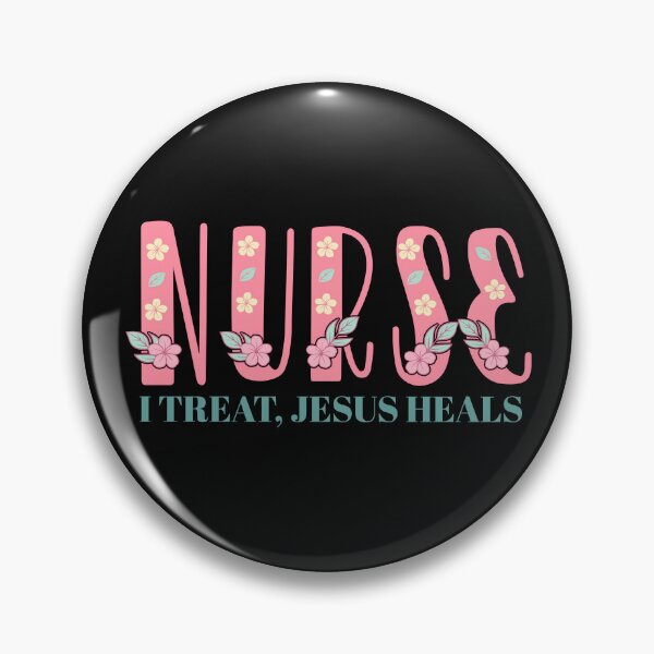 Item preview, Nurse I Treat Jesus Heals Christian Nursing Floral Faith designed and sold by medoutfits.