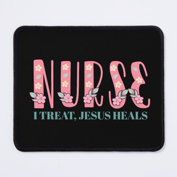 Item preview, Nurse I Treat Jesus Heals Christian Nursing Floral Faith designed and sold by medoutfits.