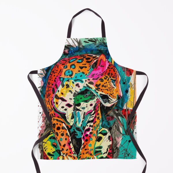 Item preview, Chromatic Jungle Jaguar Art Ink - Neo-Expressionist designed and sold by etermagico.