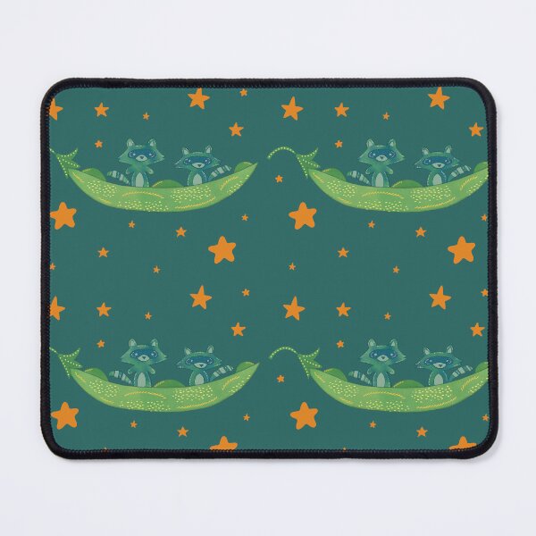 Item preview, Raccoon Sisters — Two Raccoons in a Pea Pod Folk Art Illustration Best Friends Art designed and sold by Whimsy Moth .