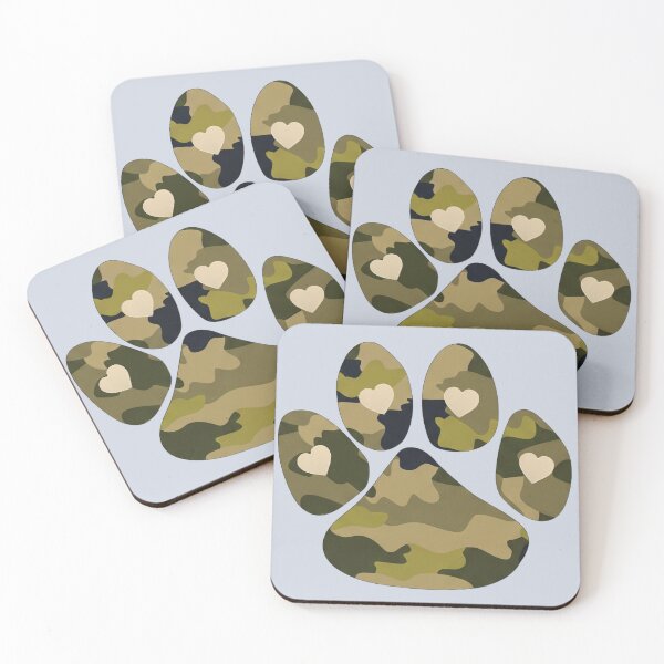 Item preview, Camo and heart paw print  designed and sold by Doodles Down South.