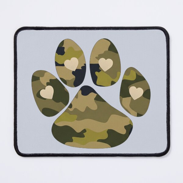 Item preview, Camo and heart paw print  designed and sold by Doodles Down South.