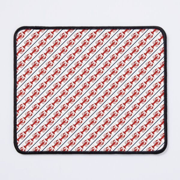 Item preview, Coastal Lobsters and Stripes Diagonal Pattern in Nautical Navy Blue Red White designed and sold by kierkegaard.