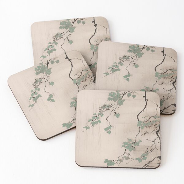 Item preview, Japandi and wabi sabi inspired abstract sage branches art designed and sold by filigreedigital.