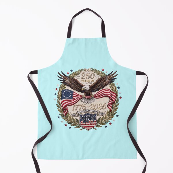 Item preview, 250 Years of Freedom US 250th Anniversary Faux Embroidery Eagle designed and sold by BreezifyDesignStudio.