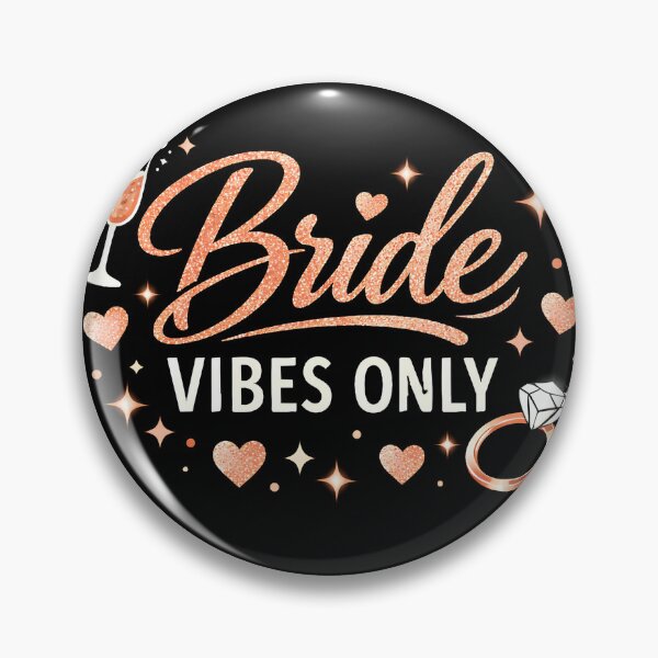 Item preview, Bride Vibes only - rose gold glitter JGA design designed and sold by PicParadiz.