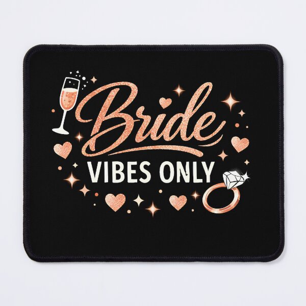 Item preview, Bride Vibes only - rose gold glitter JGA design designed and sold by PicParadiz.