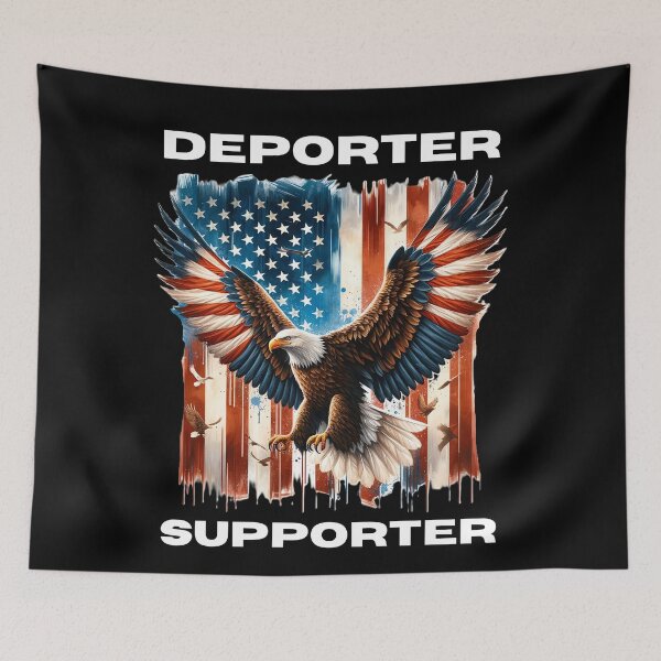Item preview, Deporter Supporter -  American Flag and American Eagle designed and sold by WigOutlet.