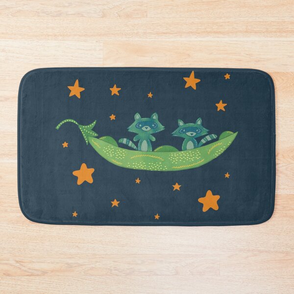Item preview, Raccoon Sisters — Two Raccoons in a Pea Pod Folk Art Illustration Best Friends Art designed and sold by Whimsy Moth .