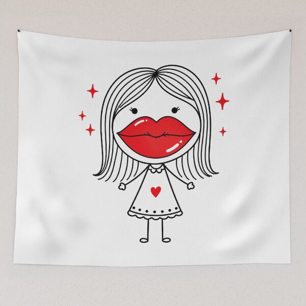 Item preview, Lip Injection Red Lips Beauty Injector Glam Girl Humor designed and sold by FreshVibe Prints.