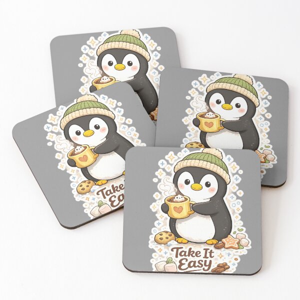Item preview, Take It Easy Cute Penguin Cozy Winter Aesthetic Design designed and sold by sumodesign.