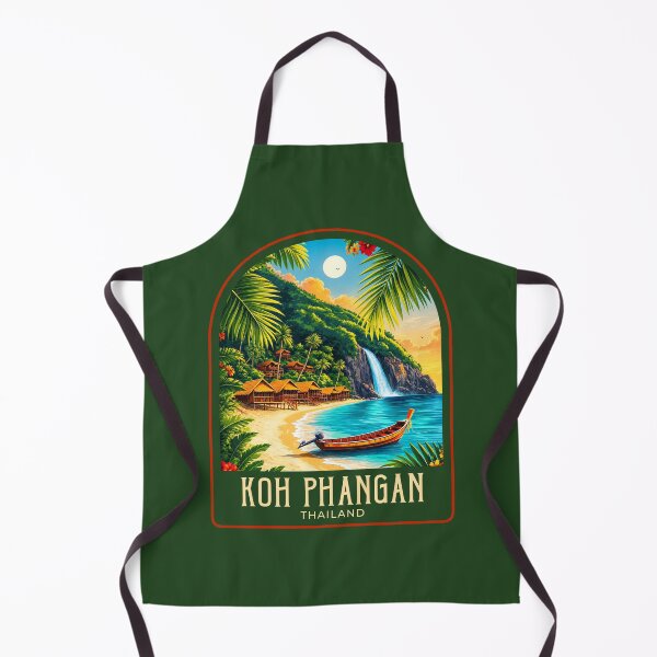 Item preview, Koh Phangan Vintage Travel Illustration designed and sold by HomeLivingCo.