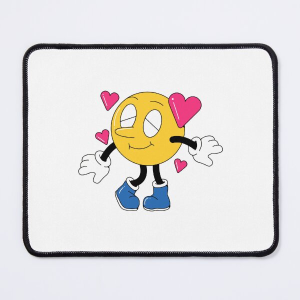 Item preview, Vintage Retro Rubber Hose Smiley Character with Hearts designed and sold by B.A Design.