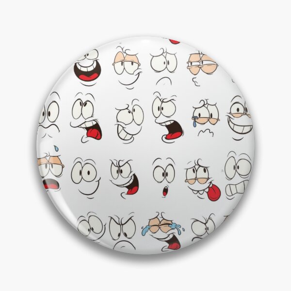 Item preview, Retro Cartoon Expressions Pattern - Funny Comic Faces designed and sold by gokhanuzen.